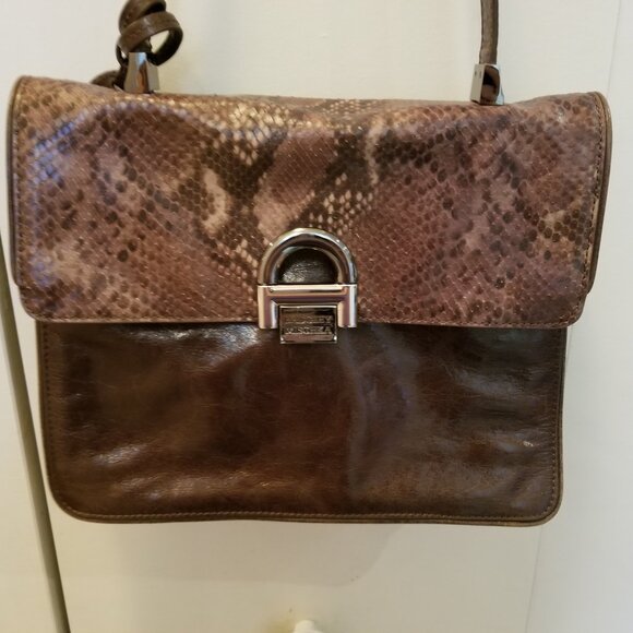 BADGLEY MISCHKA BROWN LEATHER HANDBAG - Mint condition - Picture 1 of 7